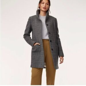 Wilfred cocoon wool coat - plaid. In Good Used condition